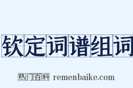 钦定词谱组词是什么意思的图片